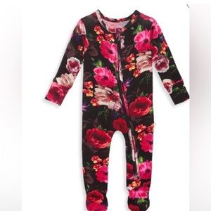 Rare/Sold Out! - Posh Peanut x Alice & Olivia Midnight Rose Footie
